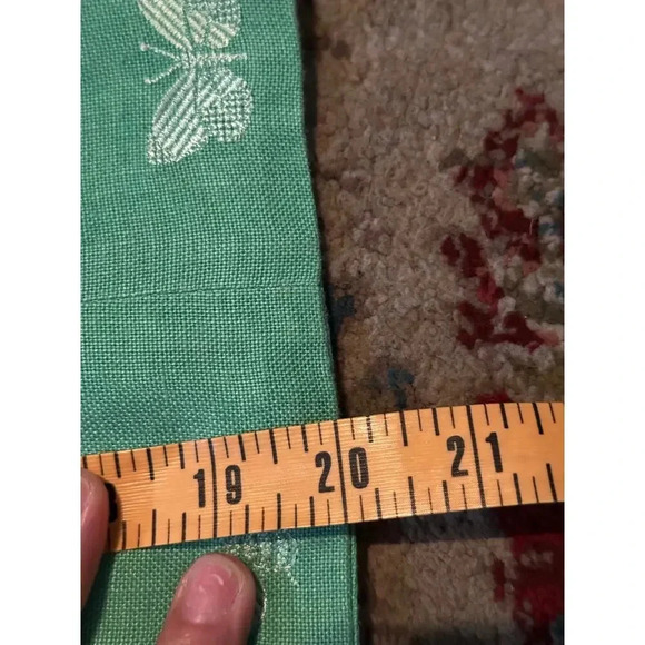 Talbots Trish Linen Green Butterfly V-Neck Crop Top Size 4 Petite - Picture 6 of 6